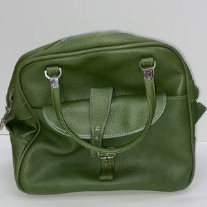 American Tourister Escort Carry on tote bag avocado green vintage mid century
